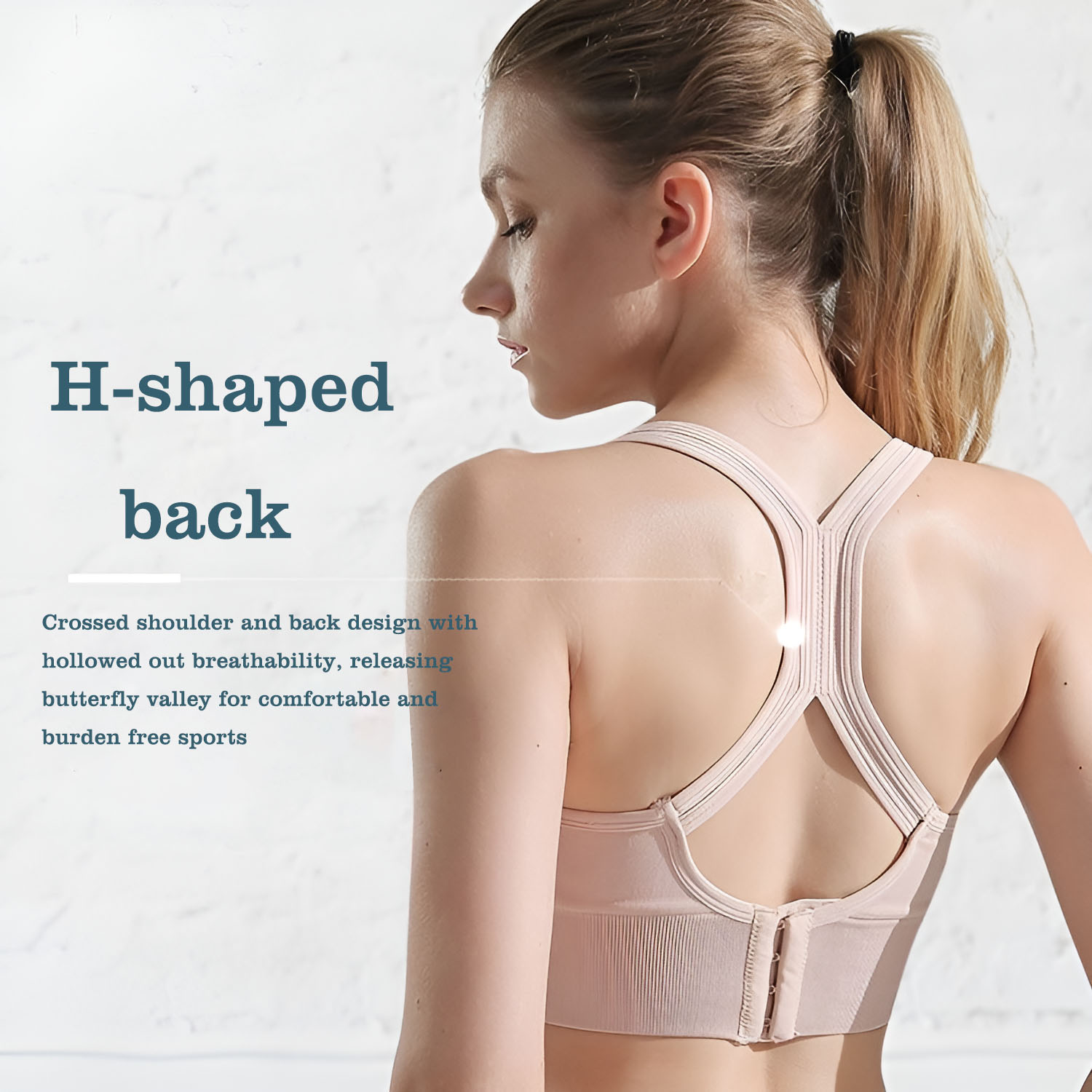 Gymnastic Ring - Women's Cross Back Sports Bra Adjustable