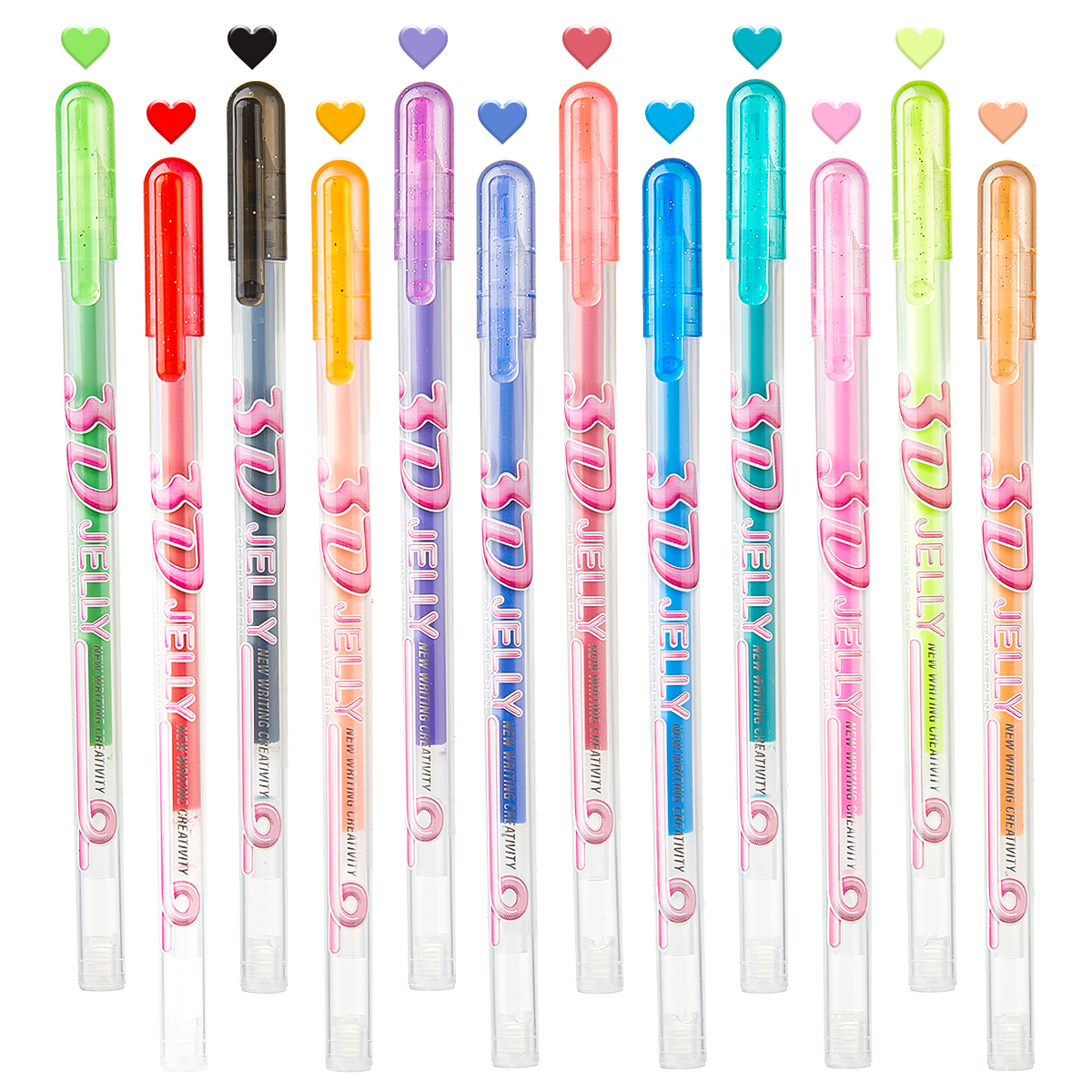 SHANDS 12PCS 3D Jelly Gel Pens - Chalk Bag 评论和价格