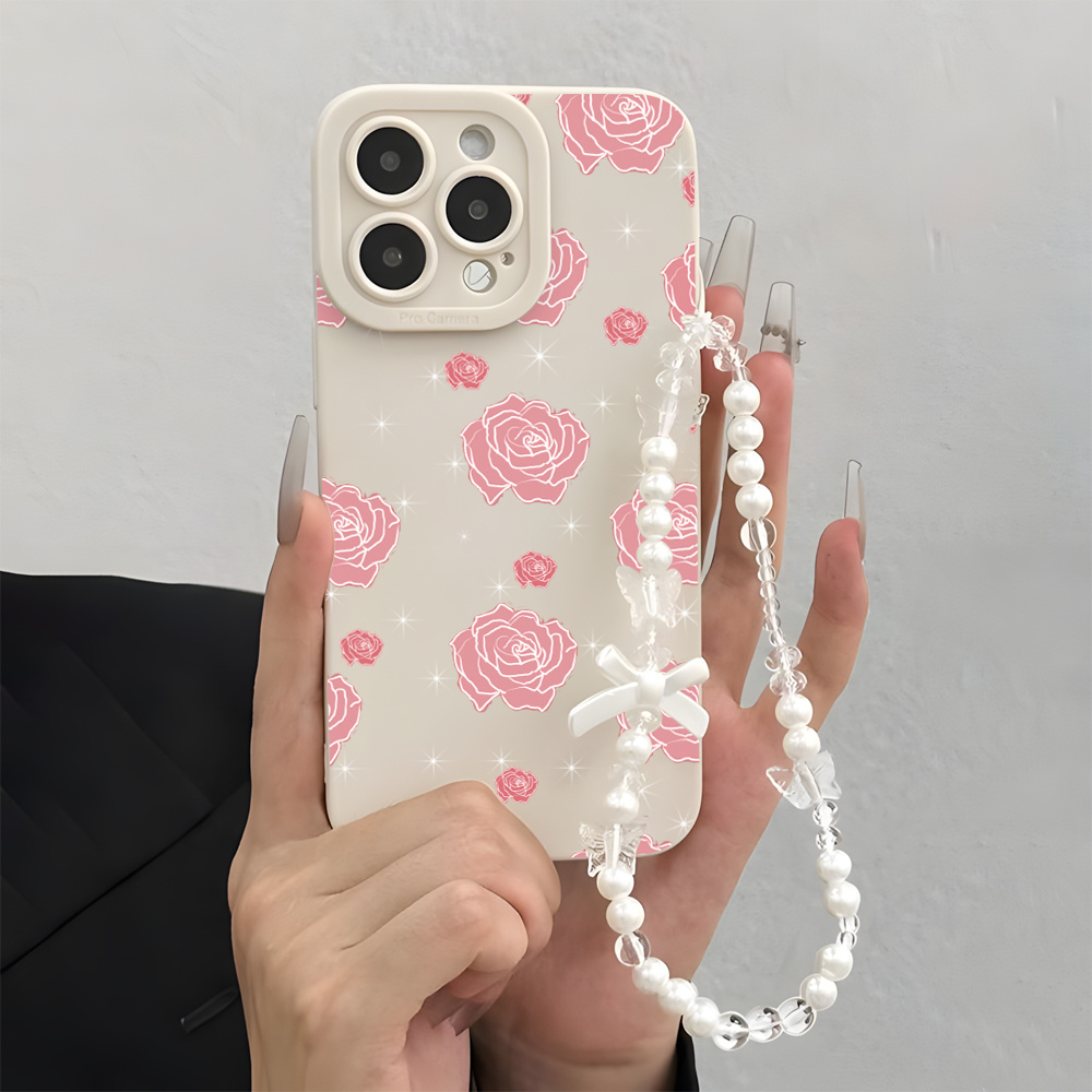 Pink Rose INS Wrist Strap Phon - Wrist Wraps 评论和价格
